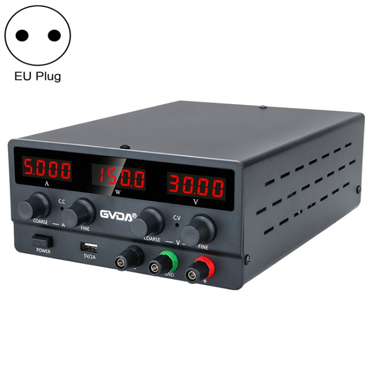 GVDA SPS-H305 30V-5A Adjustable Voltage Regulator, EU Plug(Black) - free shipping - PMC TechLife - Order now!