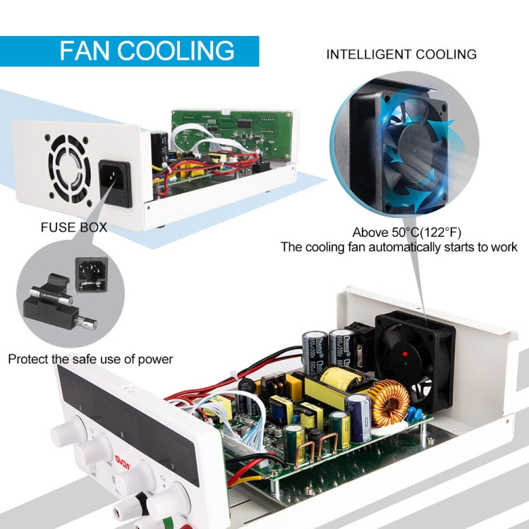 GVDA SPS-H305 30V-5A Adjustable Voltage Regulator, EU Plug(Black) - free shipping - PMC TechLife - Order now!