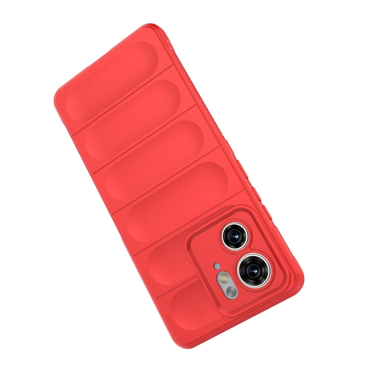 For Motorola Edge 40 5G Magic Shield TPU + Flannel Phone Case(Dark Green) - Motorola Cases by PMC TechLife | Online Shopping South Africa | PMC TechLife | Buy Now Pay Later Mobicred