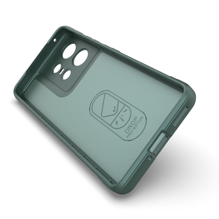 For Motorola Edge 50 Pro 5G Global Magic Shield TPU + Flannel Phone Case(Black) - Motorola Cases by PMC TechLife | Online Shopping South Africa | PMC TechLife | Buy Now Pay Later Mobicred