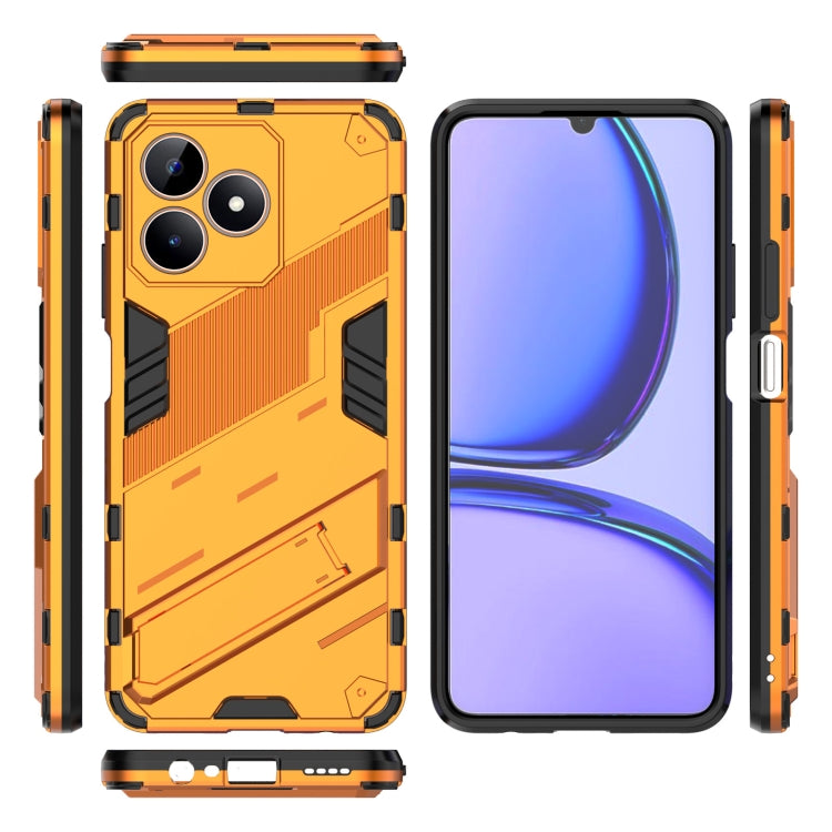 For Realme C53 4G Punk Armor 2 in 1 PC + TPU Phone Case with Holder(Orange) - Realme Cases by PMC Jewellery | Online Shopping South Africa | PMC Jewellery | Buy Now Pay Later Mobicred