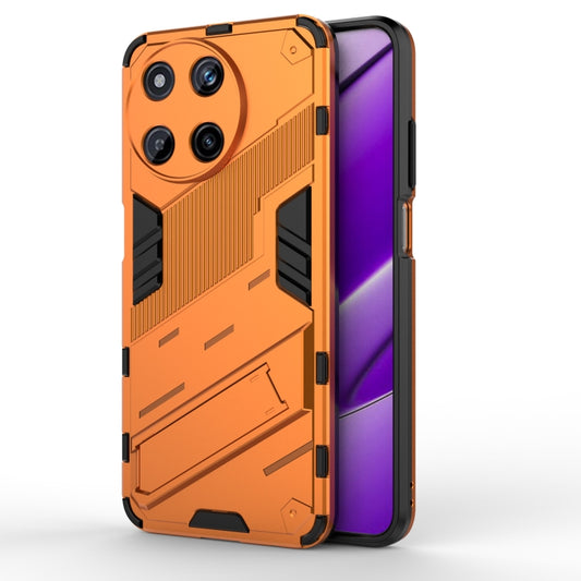 For Realme 11 4G Global Punk Armor 2 in 1 PC + TPU Phone Case with Holder(Orange) - Realme Cases by PMC Jewellery | Online Shopping South Africa | PMC Jewellery | Buy Now Pay Later Mobicred