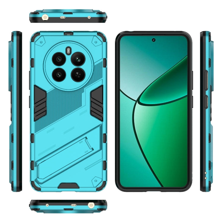 For Realme 12+ 5G Global Punk Armor 2 in 1 PC + TPU Phone Case with Holder(Blue) - Realme Cases by PMC Jewellery | Online Shopping South Africa | PMC Jewellery | Buy Now Pay Later Mobicred