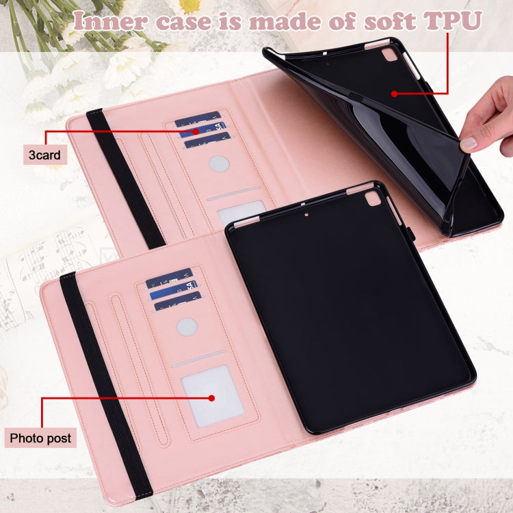 For Amazon Fire Max 11 Tree & Deer Embossed Leather Tablet Case(Pink) - Amazon by PMC TechLife | Online Shopping South Africa | PMC TechLife | Buy Now Pay Later Mobicred