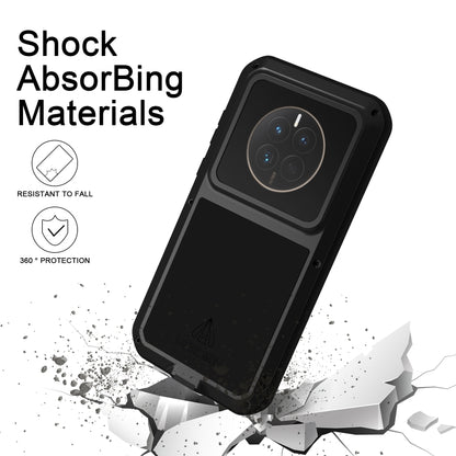 For Huawei Mate 50 LOVE MEI POWERFUL Metal Shockproof Life Waterproof Dustproof Phone Case(Silver) - Huawei Cases by LOVE MEI | Online Shopping South Africa | PMC Jewellery