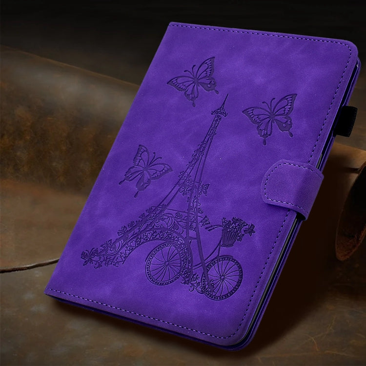For Amazon Fire Max 11 2023 Embossed Tower Flip Smart Leather Tablet Case(Purple) - Amazon by PMC TechLife | Online Shopping South Africa | PMC TechLife | Buy Now Pay Later Mobicred