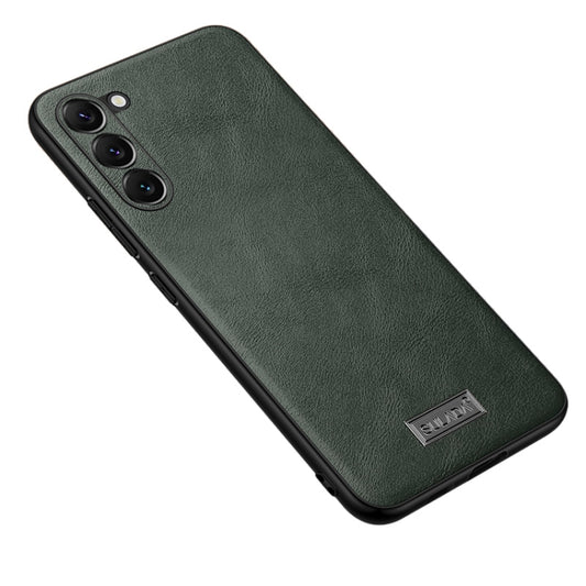 For Samsung Galaxy S24+ 5G SULADA Shockproof TPU Hybrid Handmade Leather Phone Case(Green) - Galaxy S24+ 5G Cases by SULADA | Online Shopping South Africa | PMC Jewellery | Buy Now Pay Later Mobicred