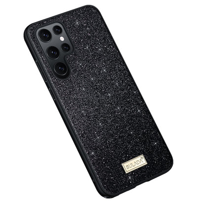 For Samsung Galaxy S24 Ultra 5G SULADA Glittery TPU Hybrid Handmade Leather Phone Case(Black) - Galaxy S24 Ultra 5G Cases by SULADA | Online Shopping South Africa | PMC Jewellery | Buy Now Pay Later Mobicred