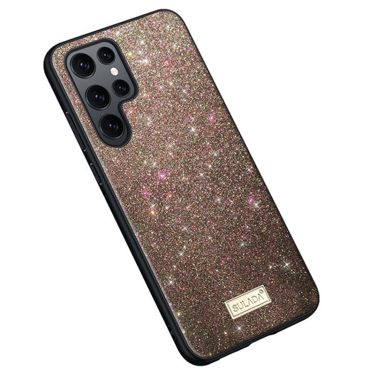 For Samsung Galaxy S24 Ultra 5G SULADA Glittery TPU Hybrid Handmade Leather Phone Case(Colorful) - Galaxy S24 Ultra 5G Cases by SULADA | Online Shopping South Africa | PMC Jewellery | Buy Now Pay Later Mobicred