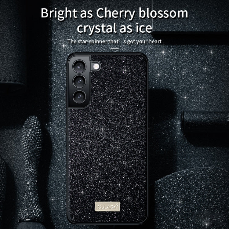 For Samsung Galaxy S24 Ultra 5G SULADA Glittery TPU Hybrid Handmade Leather Phone Case(Black) - Galaxy S24 Ultra 5G Cases by SULADA | Online Shopping South Africa | PMC Jewellery | Buy Now Pay Later Mobicred