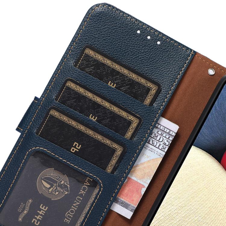 For iPhone 17 Air KHAZNEH Litchi Texture Leather RFID Phone Case(Blue) - free shipping - PMc TechLife - Order now!