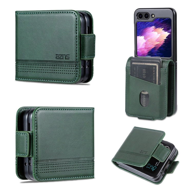 For Samsung Galaxy Z Flip5 5G AZNS Magnetic Calf Texture Flip Leather Phone Case(Dark Green) - Galaxy Z Flip5 Cases by AZNS | Online Shopping South Africa | PMC Jewellery