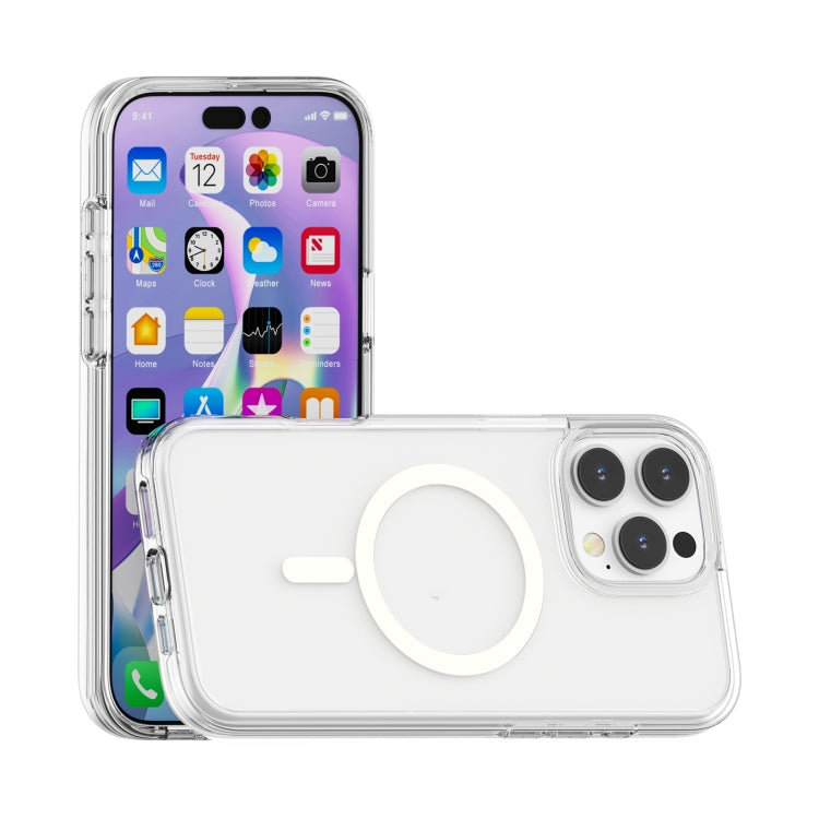 For iPhone 16 Pro Terminator Style Transparent MagSafe Magnetic Phone Case(Transparent) - iPhone 16 Pro Cases by PMC Jewellery | Online Shopping South Africa | PMC Jewellery | Buy Now Pay Later Mobicred