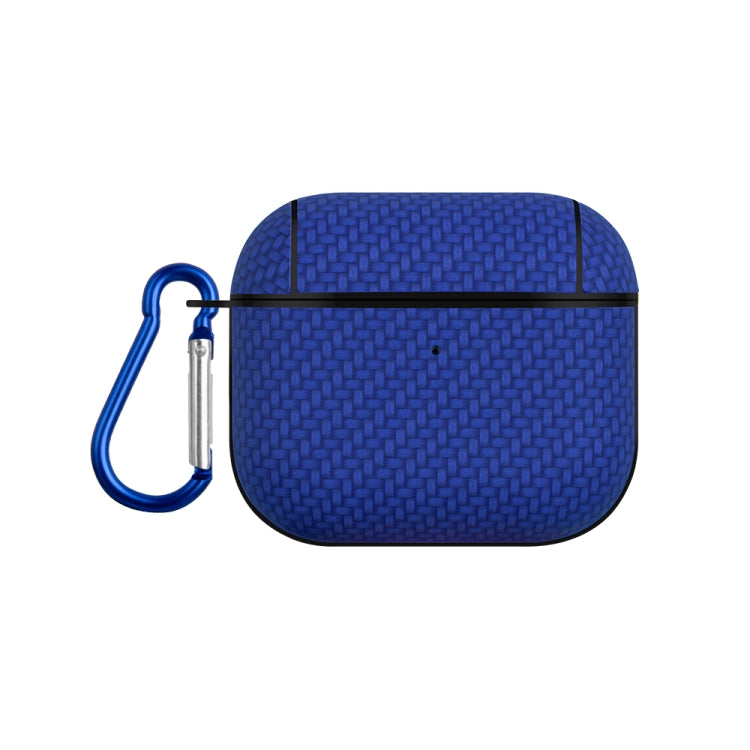 For AirPods 3 Woven Skin Texture PC TWS Earphone Protective Case(Blue) - free shipping - PMC Jewellery - Order now!