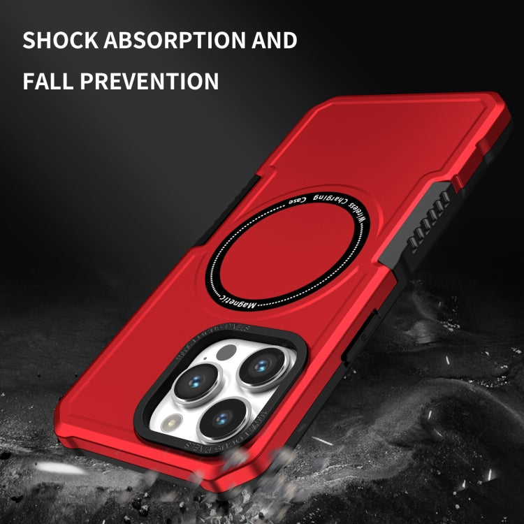 For iPhone 15 Pro MagSafe Shockproof Armor Phone Case(Red) - iPhone 15 Pro Cases by PMC Jewellery | Online Shopping South Africa | PMC Jewellery