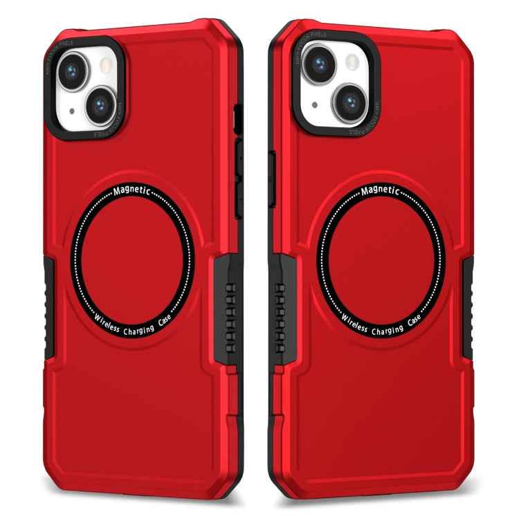 For iPhone 15 Plus MagSafe Shockproof Armor Phone Case(Red) - iPhone 15 Plus Cases by PMC TechLife | Online Shopping South Africa | PMC TechLife