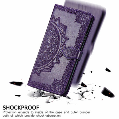 For Ulefone Note 16 Pro Mandala Flower Embossed Leather Phone Case(Purple) - Ulefone Cases by PMC Jewellery | Online Shopping South Africa | PMC Jewellery | Buy Now Pay Later Mobicred