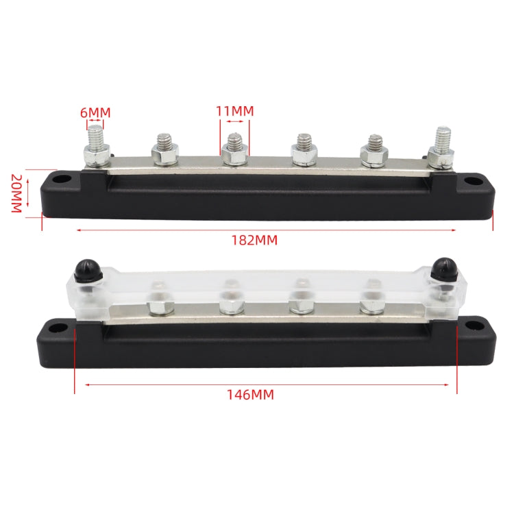 CP-3121-02 150A 48V RV Yacht Car Single-row 4-way Terminal Busbar - Booster Cable & Clip by PMC Jewellery | Online Shopping South Africa | PMC Jewellery | Buy Now Pay Later Mobicred