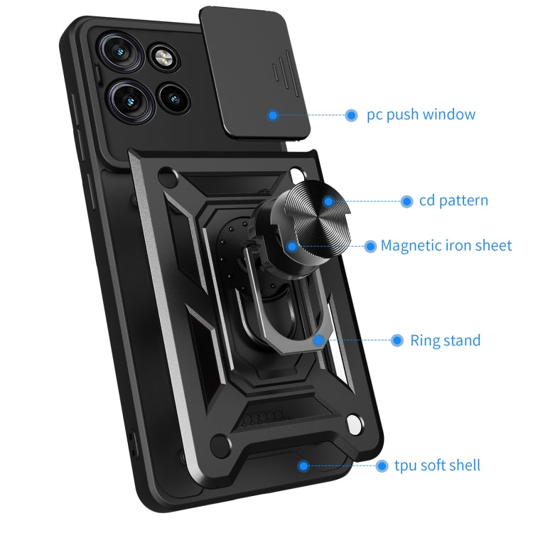 For Motorola Edge 50 Neo Sliding Camera Cover Design TPU+PC Phone Case(Blue) - free shipping - PMC TechLife - Order now!