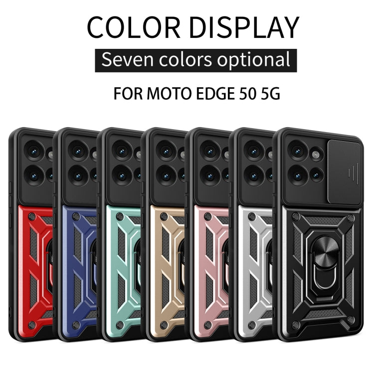 For Motorola Edge 50 5G Sliding Camera Cover Design TPU+PC Phone Case(Black) - free shipping - PMC TechLife - Order now!