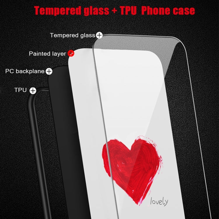 For iPhone 16 Pro Colorful Painted Glass Phone Case(Love) - iPhone 16 Pro Cases by PMC Jewellery | Online Shopping South Africa | PMC Jewellery | Buy Now Pay Later Mobicred