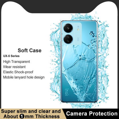 For Xiaomi Redmi 13C 4G / Poco C65 4G imak UX-5 Series Transparent Shockproof TPU Protective Case(Transparent) - 13C Cases by imak | Online Shopping South Africa | PMC Jewellery | Buy Now Pay Later Mobicred