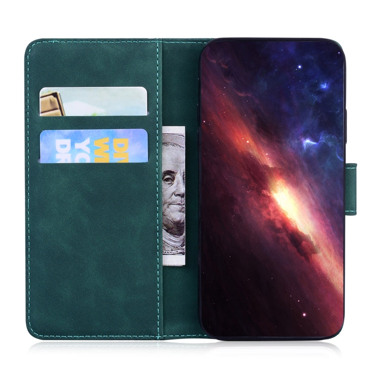 For iPhone 16 Plus Tiger Embossing Pattern Leather Phone Case(Green) - iPhone 16 Pro Cases by PMC TechLife | Online Shopping South Africa | PMC TechLife | Buy Now Pay Later Mobicred