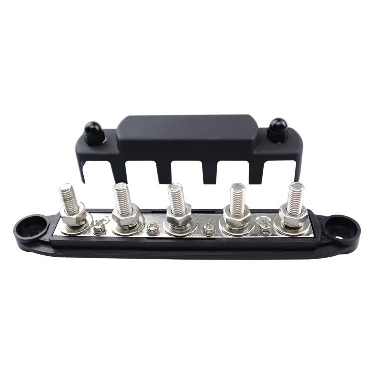 CP-4122-01 RV Yacht M8 Single Row 5-way Power Distribution Block Busbar with Cover - Booster Cable & Clip by PMC Jewellery | Online Shopping South Africa | PMC Jewellery | Buy Now Pay Later Mobicred