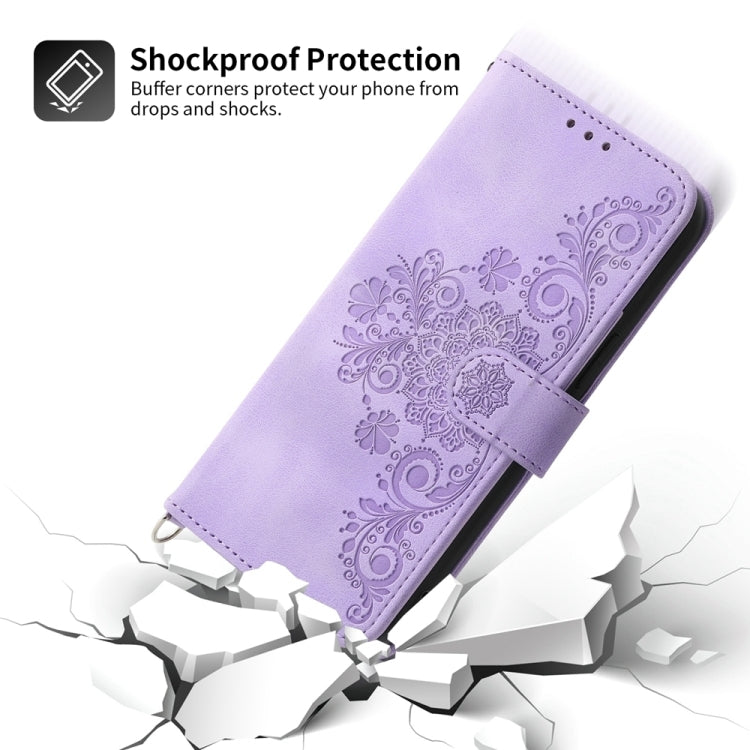 For Xiaomi 14 Pro Skin-feel Flowers Embossed Wallet Leather Phone Case(Purple) - 14 Pro Cases by PMC Jewellery | Online Shopping South Africa | PMC Jewellery | Buy Now Pay Later Mobicred