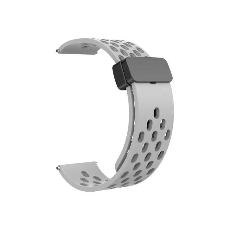 For Huawei Watch 4 / 4 Pro Magnetic Clasp Silicone Watch Band(Cloud Grey) - Watch Bands by PMC TechLife | Online Shopping South Africa | PMC TechLife
