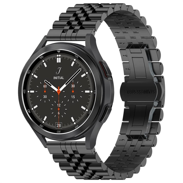 For Huawei Watch 4 / 4 Pro Five Bead Stainless Steel Watch Band(Black) - Watch Bands by PMC TechLife | Online Shopping South Africa | PMC TechLife | Buy Now Pay Later Mobicred
