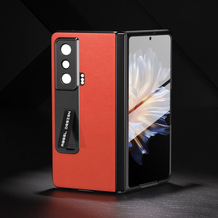 For Honor Magic Vs ABEEL Haze Texture PU Phone Case(Red) - Honor Cases by PMC TechLife | Online Shopping South Africa | PMC TechLife | Buy Now Pay Later Mobicred