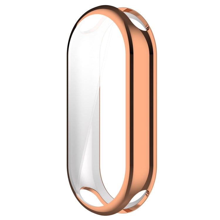 For Xiaomi Mi Band 8 Full Coverage TPU Electroplating Watch Protective Case(Rose Gold) - Watch Cases by PMC TechLife | Online Shopping South Africa | PMC TechLife