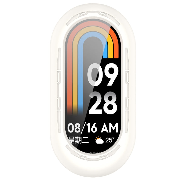 For Xiaomi Mi Band 8 Pure Color Silicone Watch Protective Case(Official White) - Watch Cases by PMC Jewellery | Online Shopping South Africa | PMC Jewellery