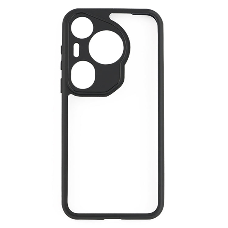 For Huawei Pura 70 Ultra Frosted TPU + Transparent PC Phone Case(Black) - Huawei Cases by PMC Jewellery | Online Shopping South Africa | PMC Jewellery | Buy Now Pay Later Mobicred