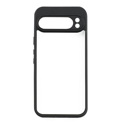 For Google Pixel 9 Frosted TPU + Transparent PC Phone Case(Black) - Google Cases by PMC Jewellery | Online Shopping South Africa | PMC Jewellery | Buy Now Pay Later Mobicred