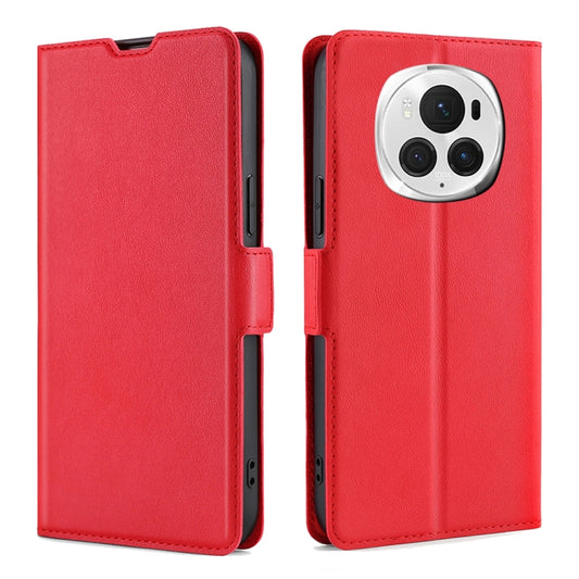 For Honor Magic6 Pro Ultra-thin Voltage Side Buckle Horizontal Flip Leather Phone Case(Red) - Honor Cases by PMC Jewellery | Online Shopping South Africa | PMC Jewellery | Buy Now Pay Later Mobicred