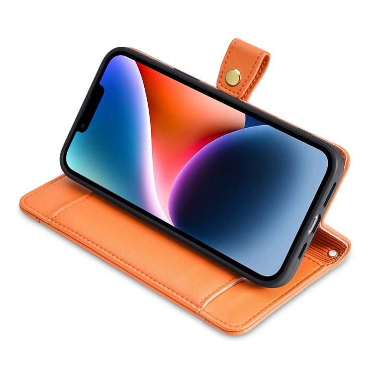 For Honor 90 Pro 5G Sheep Texture Cross-body Zipper Wallet Leather Phone Case(Orange) - Honor Cases by PMC TechLife | Online Shopping South Africa | PMC TechLife | Buy Now Pay Later Mobicred
