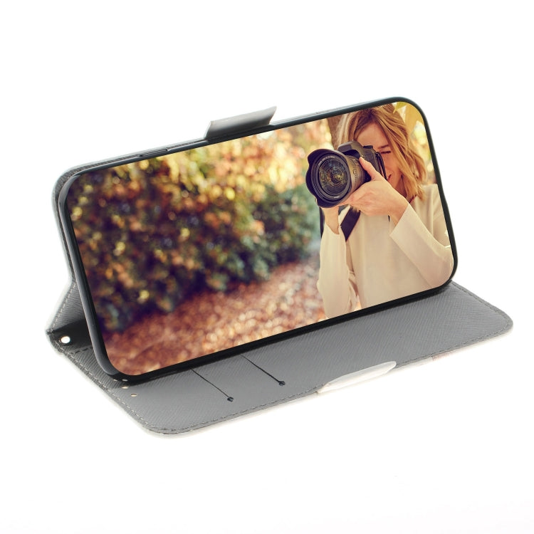 For iPhone 16 Pro 3D Colored Horizontal Flip Leather Phone Case(Cute Cat) - iPhone 16 Pro Cases by PMC TechLife | Online Shopping South Africa | PMC TechLife | Buy Now Pay Later Mobicred
