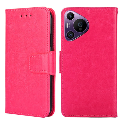 For Huawei Pura 70 Pro / 70 Pro+ 5G Crystal Texture Leather Phone Case(Rose Red) - Huawei Cases by PMC Jewellery | Online Shopping South Africa | PMC Jewellery | Buy Now Pay Later Mobicred