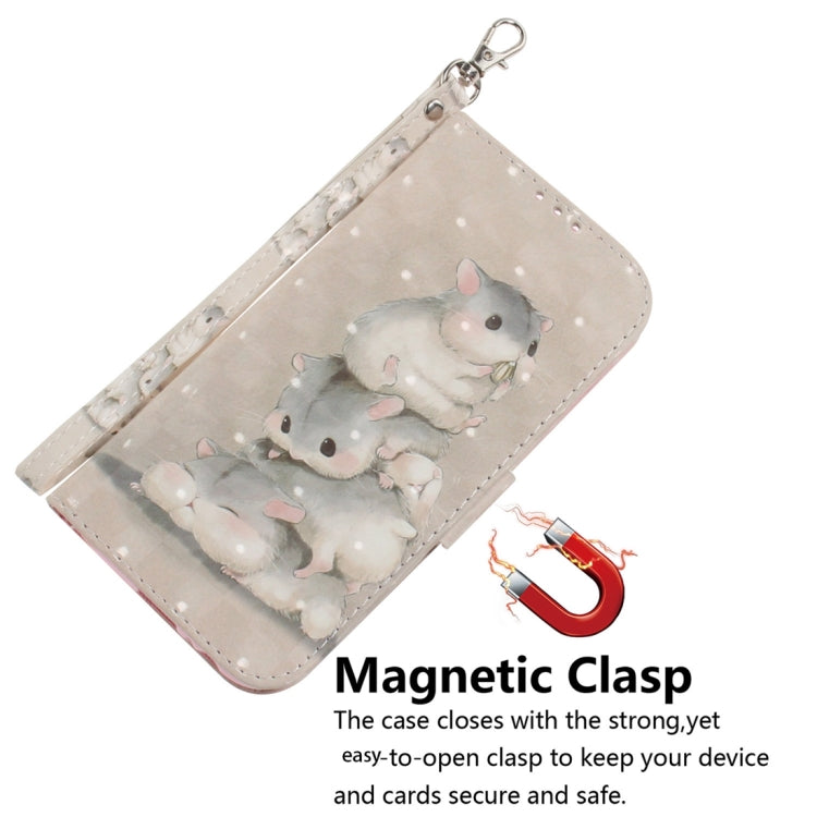 For Motorola Edge 2024 3D Colored Flip Leather Phone Case(Squirrels) - Motorola Cases by PMC Jewellery | Online Shopping South Africa | PMC Jewellery | Buy Now Pay Later Mobicred