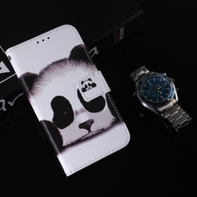 For iPhone 16 Coloured Drawing Flip Leather Phone Case(Panda) - iPhone 16 Cases by PMC TechLife | Online Shopping South Africa | PMC TechLife | Buy Now Pay Later Mobicred