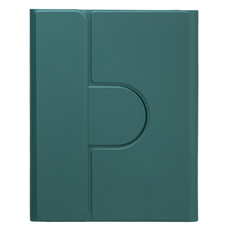 For iPad 10th Gen 10.9 2022 Square Button 360 Degree Rotatable Bluetooth Keyboard Leather Case with Touchpad(Dark Green) - Universal by PMC TechLife | Online Shopping South Africa | PMC TechLife