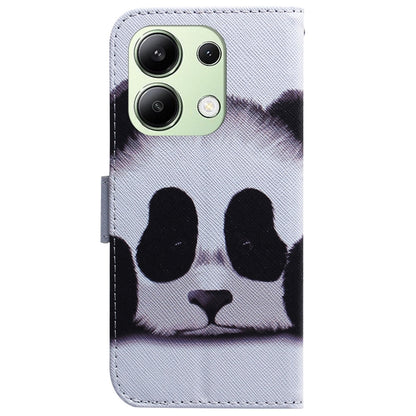 For Xiaomi Redmi Note 13 4G Global Coloured Drawing Flip Leather Phone Case(Panda) - Note 13 Cases by PMC Jewellery | Online Shopping South Africa | PMC Jewellery | Buy Now Pay Later Mobicred