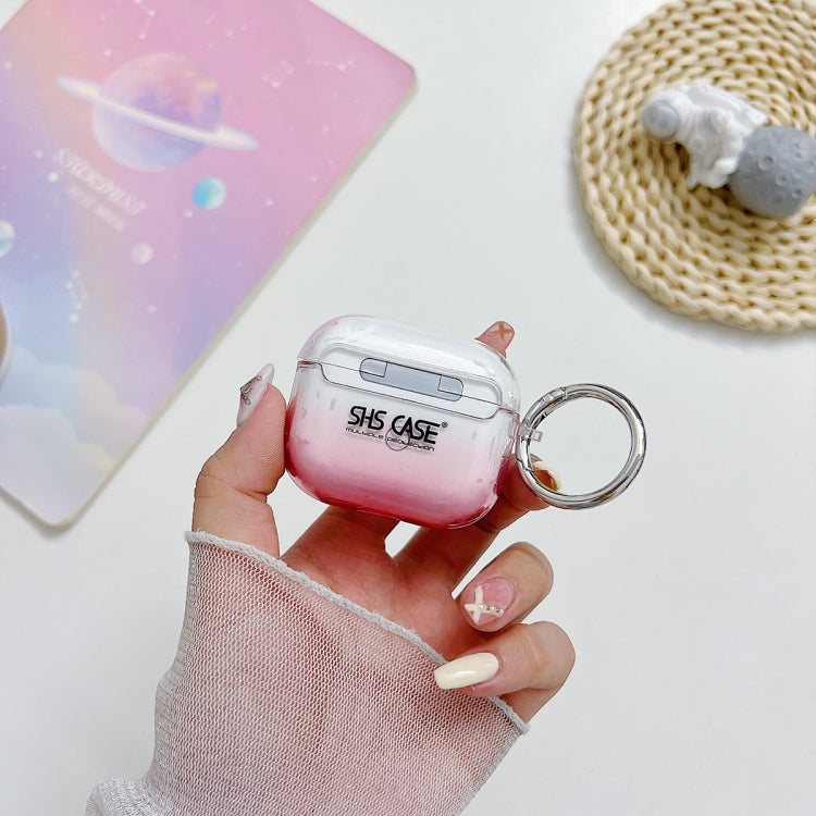 For AirPods 3 Transparent Glitter Bluetooth Earphone Protective Case(Pink) - For AirPods 3 by PMC Jewellery | Online Shopping South Africa | PMC Jewellery | Buy Now Pay Later Mobicred