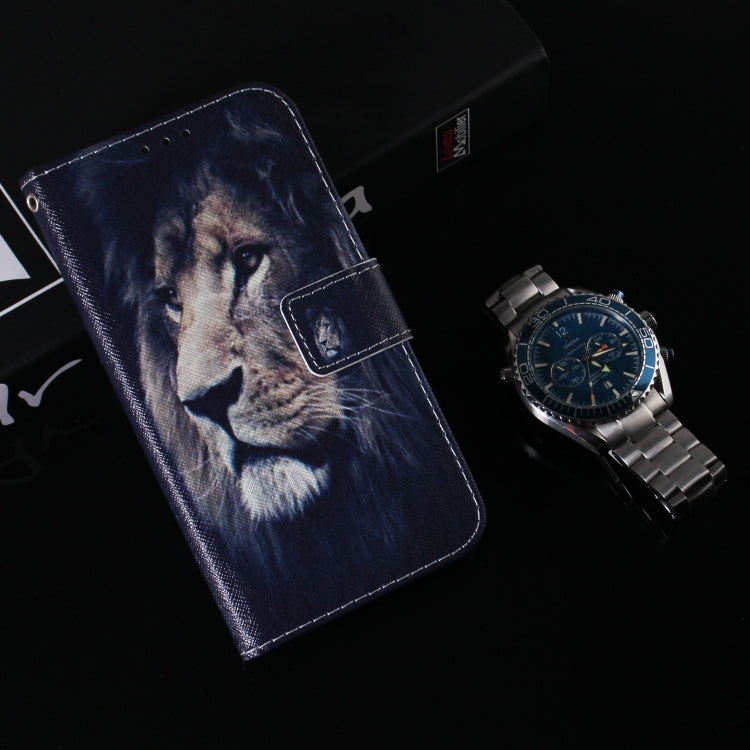 For Realme C67 4G Global Coloured Drawing Flip Leather Phone Case(Lion) - C67 Cases by PMC Jewellery | Online Shopping South Africa | PMC Jewellery | Buy Now Pay Later Mobicred