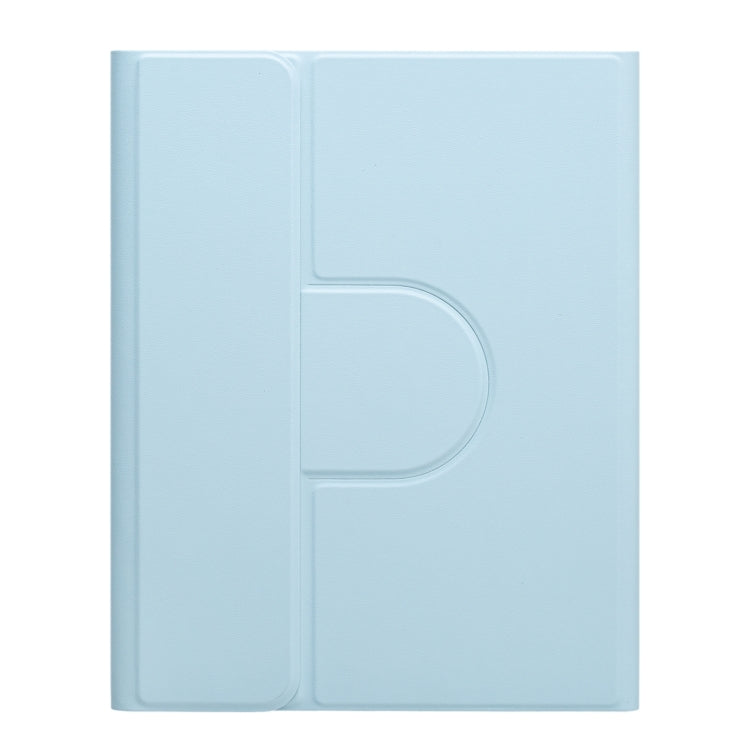 For iPad 10.2 2021 / Air 2019 Square Button 360 Degree Rotatable Bluetooth Keyboard Leather Case(Sky Blue) - Universal by PMC TechLife | Online Shopping South Africa | PMC TechLife