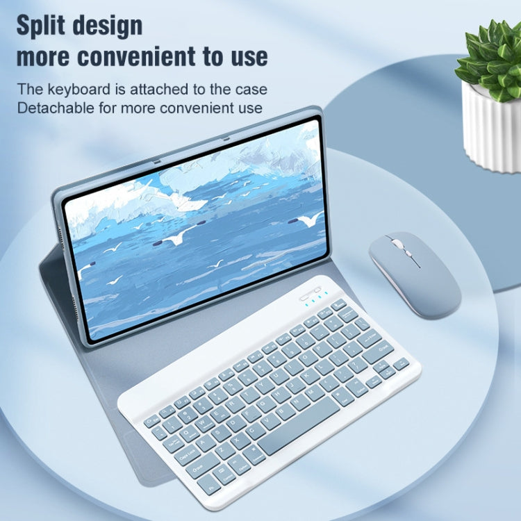 For iPad Air 2022 / iPad Pro 11 2021 Round Button 360 Degree Rotatable Bluetooth Keyboard Leather Case with Touchpad(Mint Green) - Universal by PMC TechLife | Online Shopping South Africa | PMC TechLife