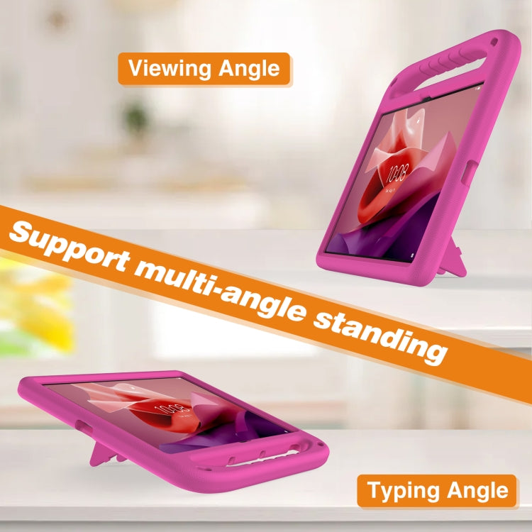 For Lenovo Tab P12 12.7 Handle Portable EVA Shockproof Tablet Case(Rose Red) - Lenovo by PMC TechLife | Online Shopping South Africa | PMC TechLife | Buy Now Pay Later Mobicred