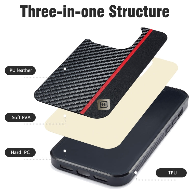 For Samsung Galaxy S22 LC.IMEEKE 3 in 1 Carbon Fiber Texture Shockproof Phone Case(Black) - Galaxy S22 5G Cases by LC.IMEEKE | Online Shopping South Africa | PMC Jewellery